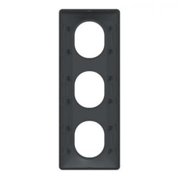  Plaque 3 postes Vert 71mm Anth 