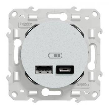  Prise double USB A+C Blc RECY 