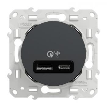  Prise USB A+C rapide anth 