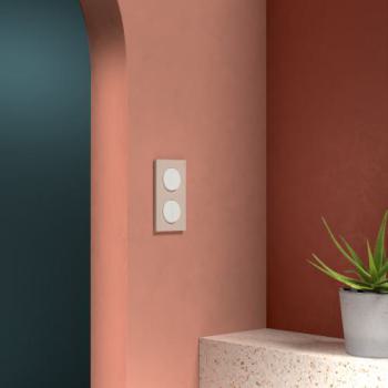  Odace plaque 2 postes beige sa 