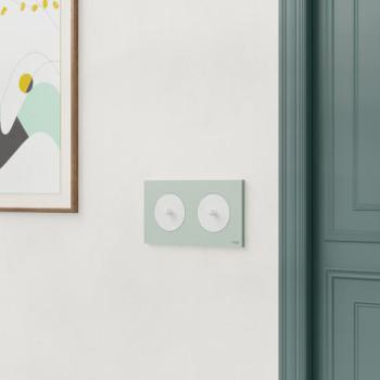  Odace plaque 2 postes vert jad 