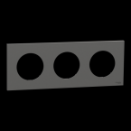  Odace plaque 3 postes gris bas 