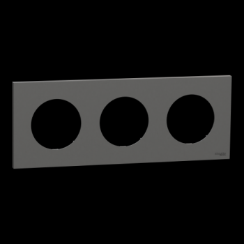  Odace plaque 3 postes gris bas 