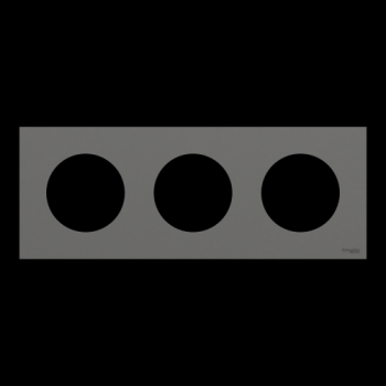  Odace plaque 3 postes gris bas 