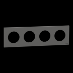  Odace plaque 4 postes gris bas 