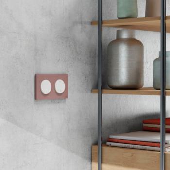  Odace plaque 2 postes rose gre 