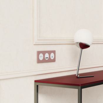  Odace plaque 3 postes rose gre 