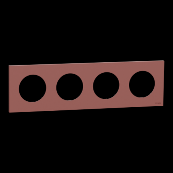  Odace plaque 4 postes rose gre 