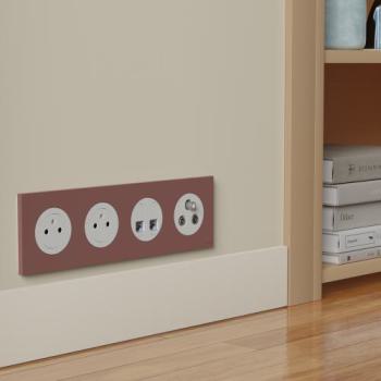  Odace plaque 4 postes rose gre 