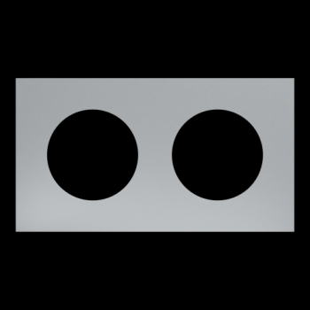  Odace M. plaque 2 postes titan 