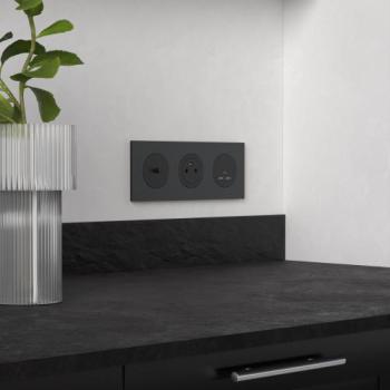  Odace M. plaque 3 postes perle 