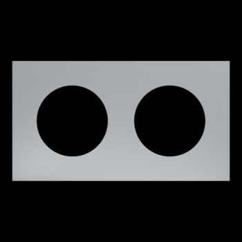  Odace M. plaque 2 postes titan 