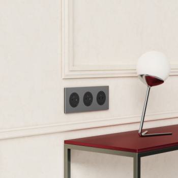  Odace M. plaque 3 postes titan 