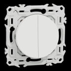  Odace double VV poussoir blanc 