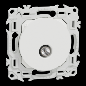  Odace prise TV simple blanc 