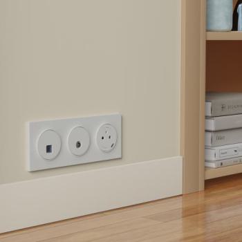  Odace prise TV simple blanc 