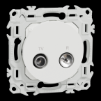  Odace prise TV/FM blanc 