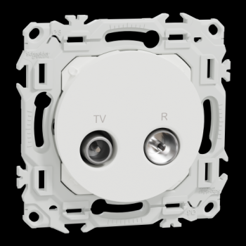  Odace prise TV/FM blanc 