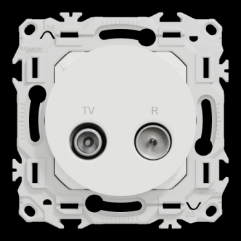  Odace prise TV/FM blanc 