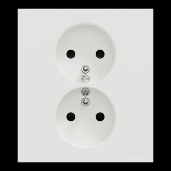  Odace prise 2P+T double blanc 