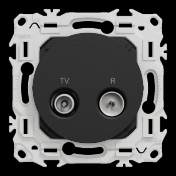  Odace prise TV/FM noir 