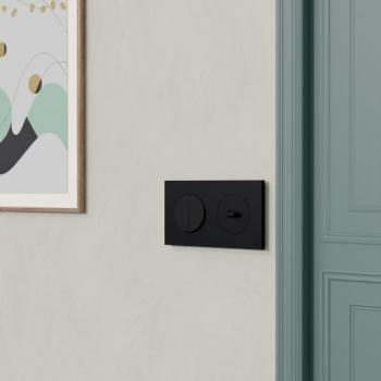  Odace plaque 2 postes noir 