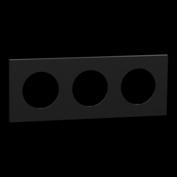  Odace plaque 3 postes noir 