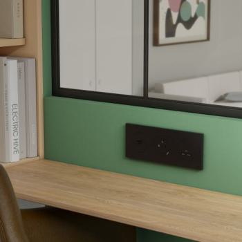  Odace plaque 3 postes noir 