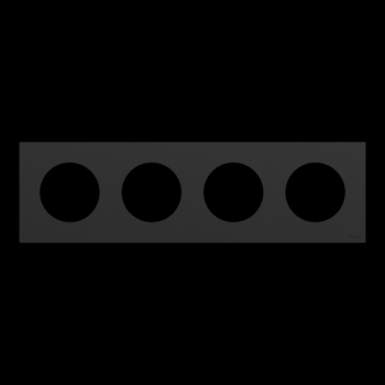  Odace plaque 4 postes noir 