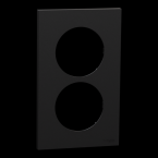  Odace plaque 2 postes 57mm noi 