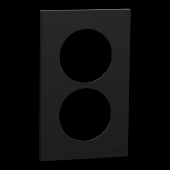  Odace plaque 2 postes 57mm noi 