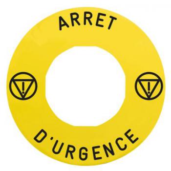  ETIQUETTE JAUNE ARRET D U 