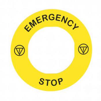  ETIQUETTE JAUNE EMERGENCY 