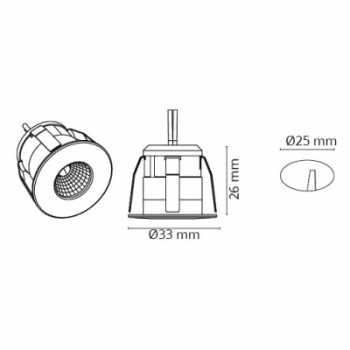  NANO 1W LED BLC 830 36D 