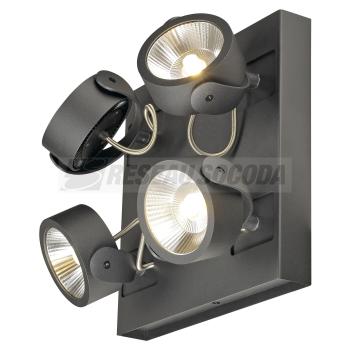  KALU LED 4 appli, carr, noir, 