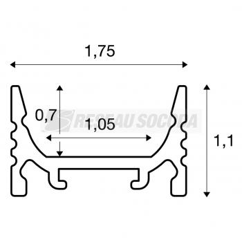  **GRAZIA 10 Profil plat, alu 