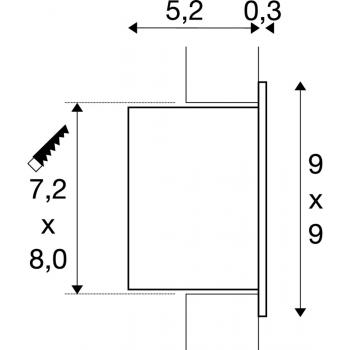  FRAME BASIC LED encastr, blan 