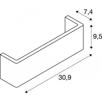  **MANA, 30,9 cm, pltre, blanc 