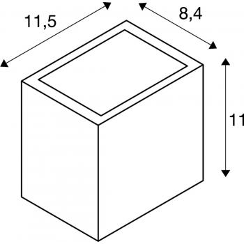  SITRA CUBE WL, applique/plafon 
