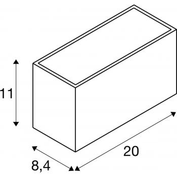  SITRA CUBE M anthr LED 14W 