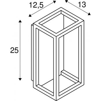  QUADRULO applique anthr LED 8W 