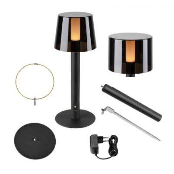  TAHA lampe 2700K IP65 noir 