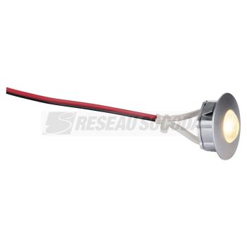  **DEKLED rond alu 1W LED3000K 