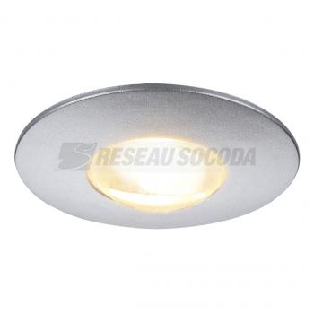  **DEKLED rond alu 1W LED3000K 