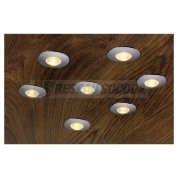  **DEKLED rond alu 1W LED3000K 