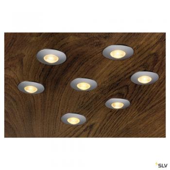  **DEKLED rond alu 1W LED3000K 