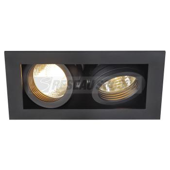  KADUX QPAR51 GU10 noir 2x50W 