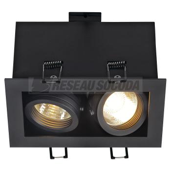 KADUX QPAR51 GU10 noir 2x50W 
