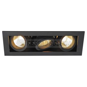  KADUX QPAR51 GU10 noir 3x50W 
