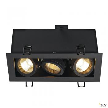  KADUX QPAR51 GU10 noir 3x50W 
